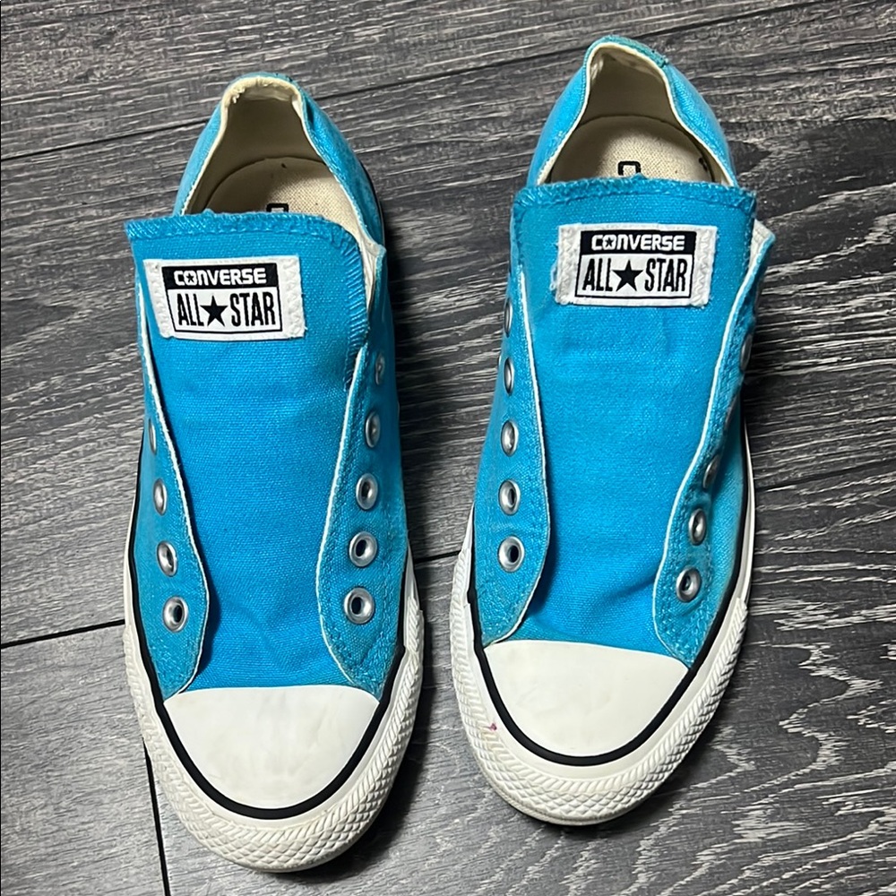 Converse All Star Blue Slip-On Sneakers